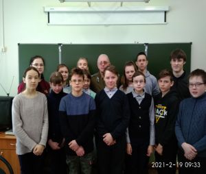 Февраль 2021 год: Уроки Мужества в Ворошиловской, Рунской, Охватской и Мошаровской школах Пеновского Муниципального округа
